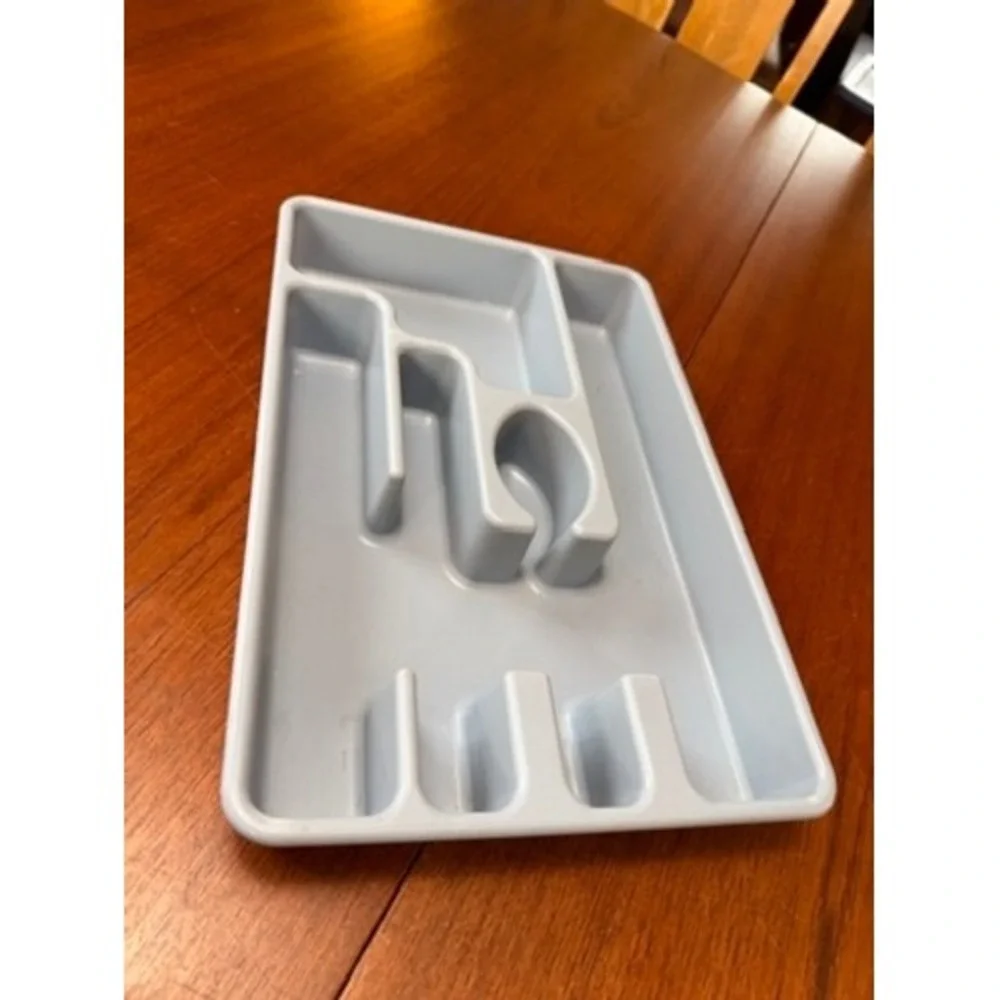 Vintage Rubbermaid 2921 Light BLUE Plastic Silverware Utensil Drawer Organizer